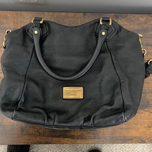 Black leather purse